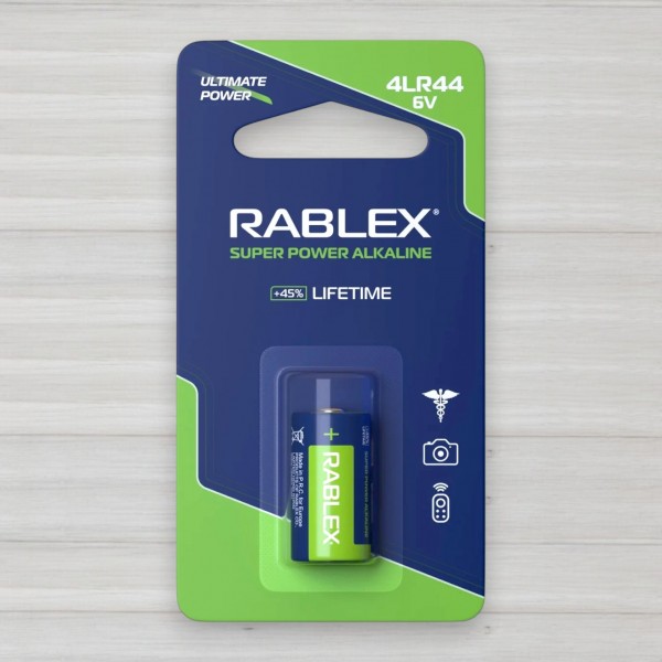 Батарейка лужна Rablex Super Power alkaline 4LR44, 6V